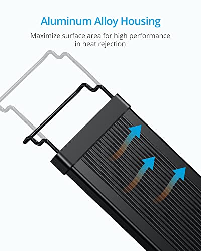 NICREW ClassicLED Gen 2 Aquarium Light, 40 Watts, Dimmable LED Fish Tank Light with 2-Channel Control, White and Blue LEDs, Size 48 to 60 Inch