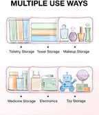BAGSMART Clear Toiletry Bag, 2 Pack TSA Approved Carry on Travel Accessories Bag Airport Airline Quart Size Bags Water Repellent Makeup Cosmetic Bag for Women (Pink-2pcs)