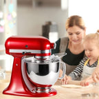 Pouring Shield for KitchenAid 4.5-5 Quart Tilt-Head Stand Mixer (Fits Stainless Steel, Glass, Ceramic Bowls), Splash Guard with Removable Pouring Chute, Mixer Accessories and Attachments