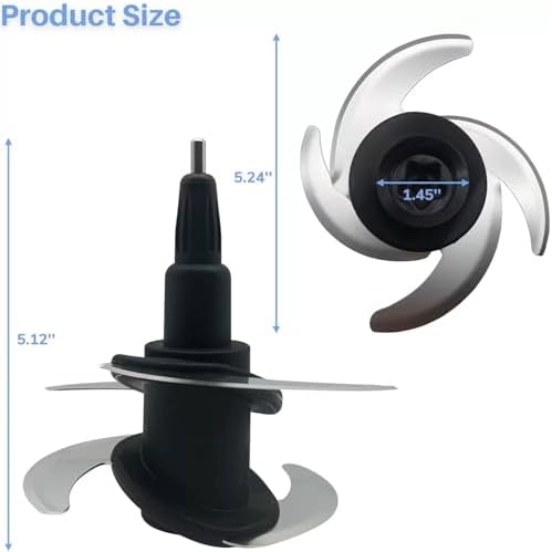 4 Blade Ninja Blender Blade Replacement Parts Compatible with 64oz(8Cup)72oz(9Cup) Food Processor Bowl Ninja Blades Auto iQ Chopping Blade 319KKU770 for Pitcher BL681A BL682 BL770AMZ and More