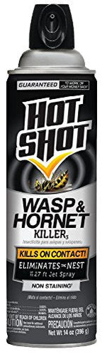 Hot Shot Wasp & Hornet Killer, Aerosol, 14-Ounce, 12-Pack Black