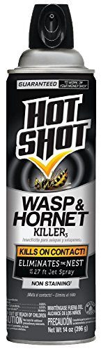 Hot Shot Wasp & Hornet Killer, Aerosol, 14-Ounce, 12-Pack Black