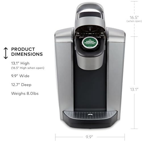 Keurig K-Elite Single Serve K-Cup Pod Coffee Maker, with Strength and Temperature Control, Iced Coffee Capability, 8 to 12oz Brew Size, Programmable, Brushed Silver