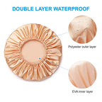 AmazerBath 4-Pack Shower Caps for Women, Double Waterproof Layers Bathing Shower Hat Hair Protection EVA Shower Caps Reusable, Medium Size