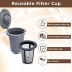 KEEPOW 4PCS Reusable Filter Cup for Cuisinart Coffee Maker Filter Replacement Parts, Reusable Coffee Filters for Cuisinart Single Serve Coffee Maker for HomeBarista Reusable Filter Cup