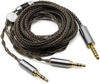 Youkamoo 4.4mm Cable Compatible for Hifiman HE4XX, HE-400i Headphones 8 Core Braided Silver Plated Replacement Audio Upgrade Cable (4.4mm to Dual 3.5mm Male Version)