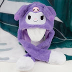Plush Ear Moving Jumping Hat, Cute Cartoon Anime Beanie Bunny Animal Hat Cap for Women Girls