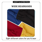 Kachanaa 8 Packs Large Wide Headbands for Women's Hair,Non Slip Soft African Bandeau Hair Bands Makeup Yoga Workout Running Sweat Hair Wraps Fashion Hair Accessories for Black Women