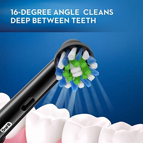 Oral-B CrossAction Electric Toothbrush Replacement Brush Head Refills, Black, 2 Count