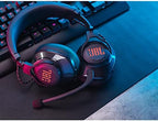 JBL Quantum 610 Wireless - Wireless Over-Ear Gaming Headset, QuantumSURROUND, 2.4GHz Wireless, 40 Hours of Wireless Battery Life, Game-Chat dial, flip-up Boom Microphone (Black)