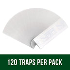 Garsum 120 Pack Window Fly Sticky Traps Indoor Clear,House Fly Paper Bug Catcher, Fly Tape Glue Strips Gnat Killer Window Decal for Home