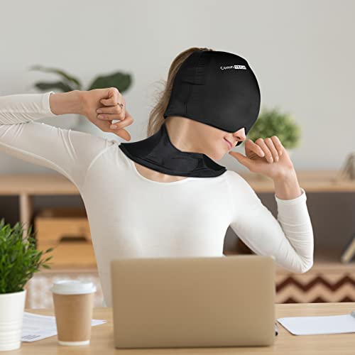 ComfiTECH Ice Hat for Migraine & Headache Relief - Gel Pack Wrap for Neck & Cervical Pain - Sinus, Stress & Surgery Recovery Care Package