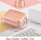Case Compatible with HP Sprocket Portable 2x3/ Select 2.3x3.4/ 2nd Edition Printer, Travel Carrying Organizer Holder Fits for Zink Photo Paper, USB Cable and More Accessories (Box Only) - Rose Gold