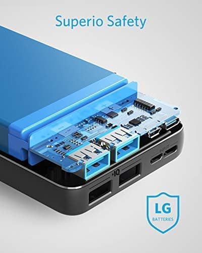 Anker Portable Charger, Power Bank, 20,000mAh Battery Pack with PowerIQ Technology and USB-C (Recharging Only) for iPhone 15/15 Plus/15 Pro/15 Pro Max, iPhone 14/13/12 Series, Samsung Galaxy (Black)