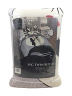 Jay Franco Disney Nightmare Before Christmas Moonlight 5 Piece Twin Bed Set - Includes Reversible Comforter & Sheet Set - Features Jack Skellington and Sally - Super Soft Microfiber