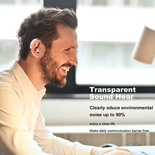 F&Kcoptee Hearing Aids for Seniors Rechargeable with Noise Canceling - Hearing Amplifiers for Adults with Severe Hearing Loss - 2 Ear Amplifier Over The Counter Hearing Aid with Volume Control - Silver