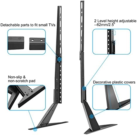 Suptek Universal TV Stand Table Top Replacement TV Legs for 22-65 inches LCD Flat&Curved Screen TV, Max VESA up to 800x400mm Support 110lbs