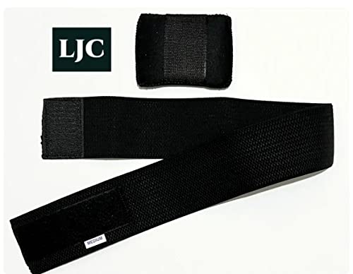 LJC Umbilical Hernia Support Belt Abdominal Navel Truss One Removeable Cushion Pad UK (XL 39-43 inches), Black