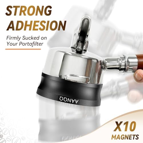 54mm Dosing Funnel for Breville Barista Portafilters: Espresso Coffee Dosing Ring - 10 Powerful Magnets Espresso Accessories Tools Fits 54mm Breville Portafilter