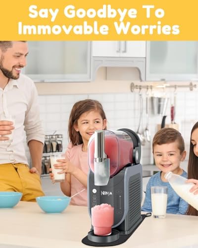 Sliding Pad for Ninja Slushie Machine FS301 and FS300 Professional Frozen Drink Machine Quickly Slide Frozen Drink Machine on Table - Convenient Storage Strap - Accessories for Ninja Drink Maker