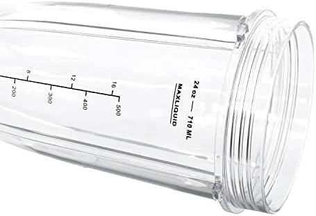Replacement Blender Cup with Lid (2 Pack) 24 Oz Cups For Ninja Auto iQ BL480 BL482 BL642 BL682 BL450 BN401 BN751 BN801 Foodi SS351 SS151 SS401 Ninja Blender Auto iQ Blade