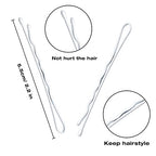 White Bobby Pins, AITRAI 110 pcs Hair Pins Kit 100pcs White Hair Pins &10pcs White U-shaped Hair Pins with Box Hair Accessories for Women Girls, 2.2 Inch