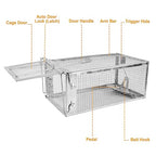 KOCASO Humane Rat Trap, Small 1-Door Live Chipmunk Trap That Work for Indoor and Outdoor, Easy to Catch and Release Live Animal Trap Mouse Trap Cage for Rodents Mice Voles Hamsters, Metal & Reusable