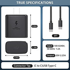 2025 New 45W Super Fast Charger USB C Android Phone Charger Fast Charging Replacement for Samsung Galaxy S25/S25 Ultra/S25+/S24 Ultra/S24/S24+/S23 Ultra/S23/S22/S20/S21/Note 10,Galaxy Tab, 6ft C Cable