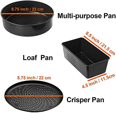 Baking Set for Ninja Foodi 6.5 Qt, 8 Qt, Ninja Foodi Pressure Cooker + Air Fryer Deluxe Bake Kit, Dishwasher Safe Air Fryer Accessories Set