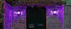 Morsatie 【Upgraded】 LED Flame Light Bulbs, 4-Mode Flickering Light Bulbs with Upside Down Effect, E26 Fire Light Bulb for Halloween Christmas Party Porch Patio Indoor Outdoor Decoration, 4 Purple