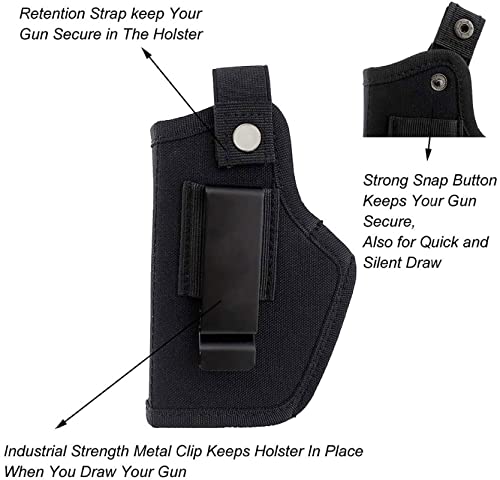 DMAIP Concealed Carry Holster Metal Clip IWB OWB Holster Waistband Airsoft Pistol Handguns Holster for Right Left Hand Draw