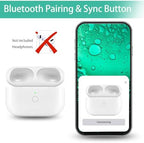 Wireless Charging Case Replacement Compatible with AirPods Pro 1st & 2nd Generation, AirPods Pro 1st & 2nd Charger Case with Bluetooth Pairing Sync Button - No Earbuds