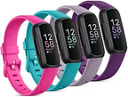 Odbeai Compatible with Fitbit Inspire 3 Bands for Women Men, Sport Wristband Replacement Soft Silicone Straps for Inspire 3 Fitness Tracker Women & Men(4 Pack,Small)