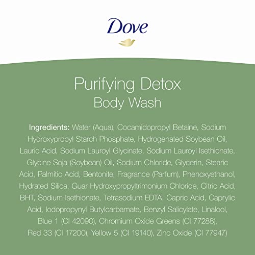 Dove Body Wash For Soft Skin Purifying Detox Cleanser That Effectively Washes Away Bacteria While Nourishing Your Skin 22 oz 4 count