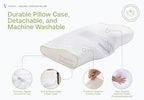 Vaverto Adjustable Contour Memory Foam Pillow - King Size - Orthopedic Neck Support, Pain Relief, Washable, Organic Cotton Cover Ergonomic Cervical - Ideal for Side, Back & Stomach Sleepers…