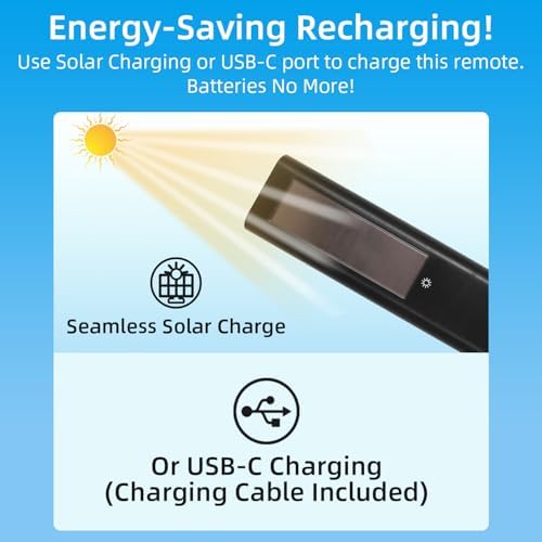 for Samsung TV Remote Replacement with Solar Charging and Voice Control, for 2021-2024 Samsung Remote Control for Smart TV Frame Crystal QLED QLED 4K 8K TVs. 2-Year Full Warranty.
