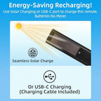 for Samsung TV Remote Replacement with Solar Charging and Voice Control, for 2021-2024 Samsung Remote Control for Smart TV Frame Crystal QLED QLED 4K 8K TVs. 2-Year Full Warranty.