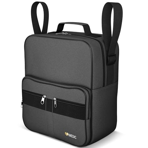 iMedic Deluxe Wheelchair Bag - Wheelchair Accessories for Adults - Wheelchair Bags to Hang on Back - Wheelchair Backpack - Wheelchair Storage Accessories - Electric Wheelchair Accessories - Black