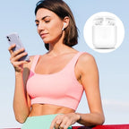 Replacement AirPod Charging Case Compatible with AirPods 1st 2nd Generation Wireless Charging case 550mAh Bluetooth Pairing Sync Button (No Earbuds) (White)