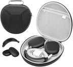 MOSISO Smart Hard Case Compatible with AirPods Max Supports Sleep Mode, Organizer Portable Travel Cover Storage Bag with Silicone Earpad & Headband Cover Anti-Scratch Accessories, Black