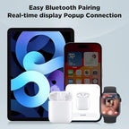 Wireless Charging case for AirPods 1st & 2nd, Air Pods 1/2 Generation Charger Case Replacement with Bluetooth Pairing Sync Button, 450 Mah Built-in Battery (No Earbuds)