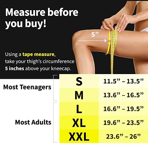 POWERLIX Knee Compression Sleeve - Best Knee Brace for Knee Pain for Men & Women – Knee Support for Running, Basketball, Volleyball, Weightlifting, Gym, Workout, Sports - (Gray S)