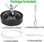 Ninja Blender Replacement Parts, 6 Fins Female Ninja Blender Replacement Blade Compatible with Ninja Auto iQ BL450 BL480 BL480D BL482 BL456 Blenders (FEMALE FINS ONLY)