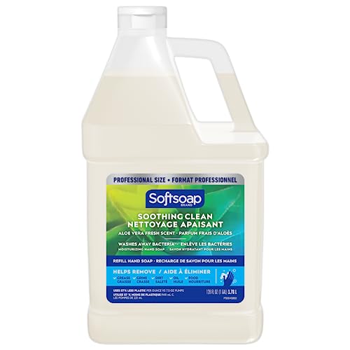 Softsoap Liquid Hand Soap Refill, Soothing Clean, Aloe Vera Fresh Scent - 1 gallon, Pack of 4