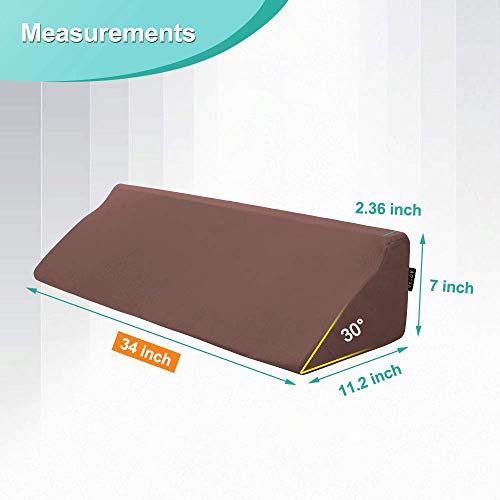 Bed Rails Foam Wedge for Elderly Adults Bed Rail Padding Railings Seniors Assist Side Rails Safety Guard Hospital Medical Bumpers Cushion Covers Pads for Disabled 7" X 11.2" X 34"