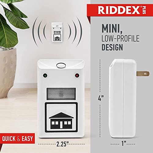 RIDDEX Plus Insect Repellent | Plug in, Mouse Deterrent - Pest Control for Defense Against Rats, Mice, Roaches, Bugs and Insects | Control Pests with No Chemicals or Poison | 3 Pack White