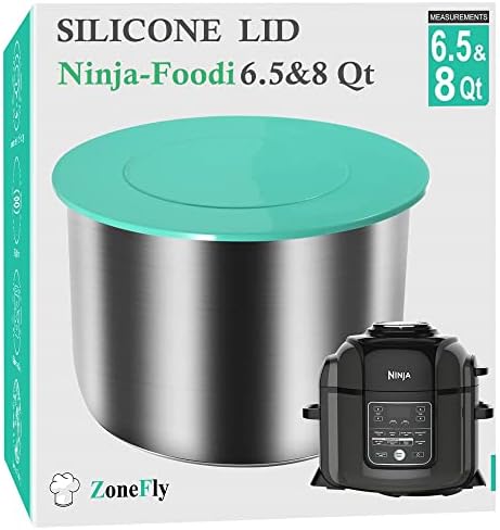 Silicone Lid Fits Ninja Foodi - 8 Quart & 6.5 Quart Inner Pot Cover for Ninja Foodi FD401/FD302/OS401/OS301/OP401/OP302 Best NinjaFoodi Sealing Lid for Pressure Cooker Pot Parts Accessories