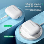 Wireless Charging Case Compatible for AirPods Pro 1st & 2nd Generation, Upgraded Replacement Wireless Charging Case Compatible with Airpods Pro 1/2(No Earbuds), white