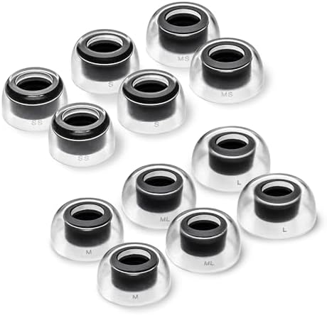 [6 Pairs] AZLA SednaEarfit Crystal for Bose Earbuds - Bose Earbuds Replacement Tips - Ear Tips for Noise Cancelling Headphones - for Bose Quietcomfort Ultra Earbuds, Bose QC Earbuds II