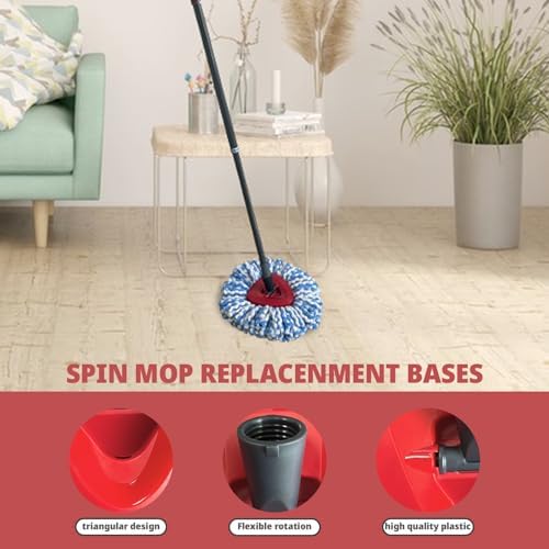 Spin Mop Replacement Base, Rotating Triangle Mop Head Cover Plastic Base for RinseClean 2-Tank System